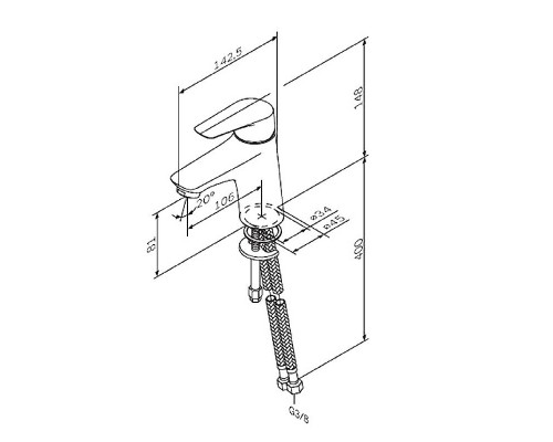 Смеситель для раковины AM.PM Joy F85E02100 Хром