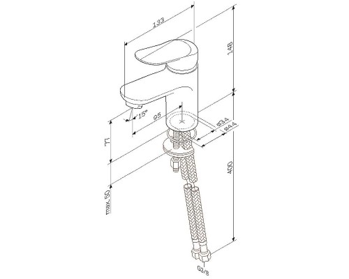 Смеситель для раковины AM.PM Sunny F85C02100 Хром
