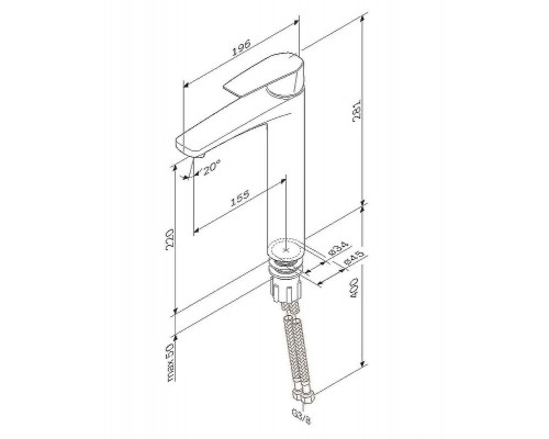 Смеситель для раковины AM.PM Gem F90A92022 Черный матовый