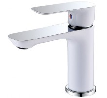 Смеситель для раковины Abber Weiss Insel AF8010W Белый-хром