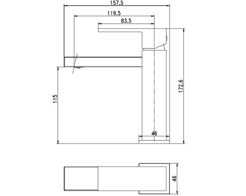Смеситель для раковины Aquanet Blanco AF420-10W 261816 Белый матовый