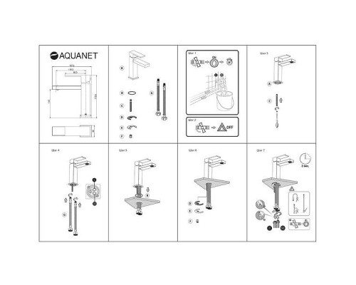 Смеситель для раковины Aquanet Blanco AF420-10W 261816 Белый матовый