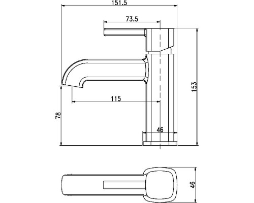 Смеситель для раковины Aquanet Minima AF130-10C 261813 Хром