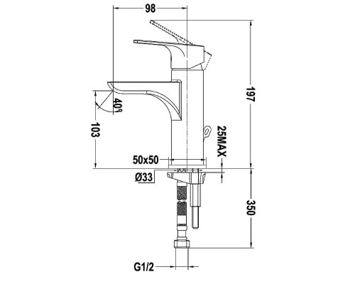 Смеситель для раковины Teka Palma 653311210 Хром