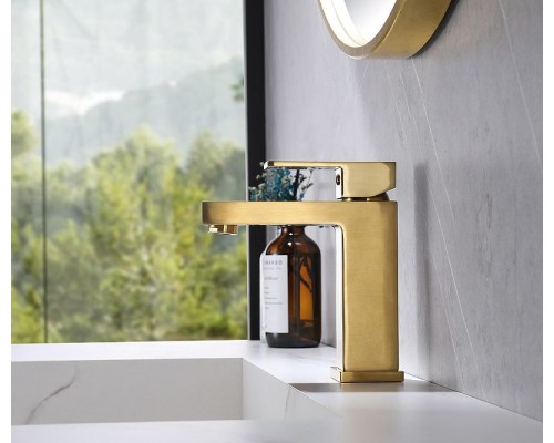 Смеситель для раковины Abber Daheim AF8210G Золото матовое