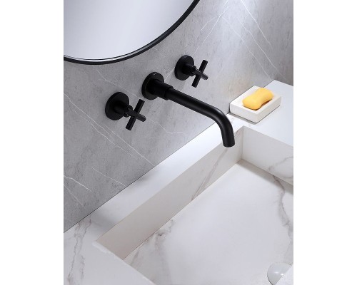 Смеситель для раковины Abber Wasser Kreis AF81121B Черный матовый