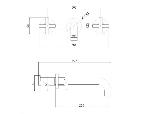 Смеситель для раковины Abber Wasser Kreis AF81121B Черный матовый