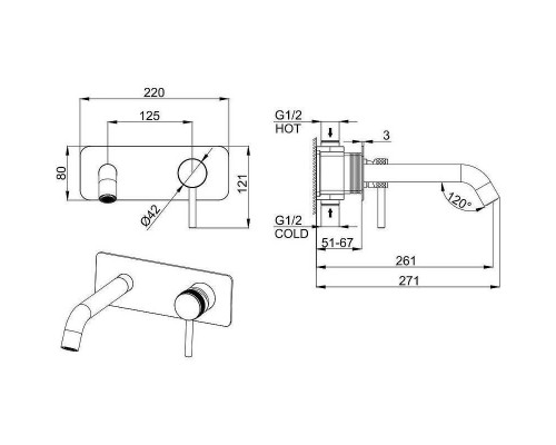Смеситель для раковины Allen Brau Priority 5.31003-31 Черный матовый