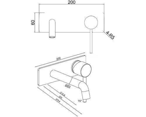 Смеситель для раковины Allen Brau Glority 5.51004-00 Хром