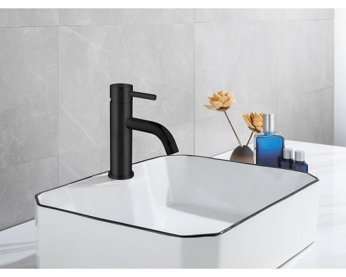 Смеситель для раковины Abber Wasser Kreis AF8110B Черный матовый