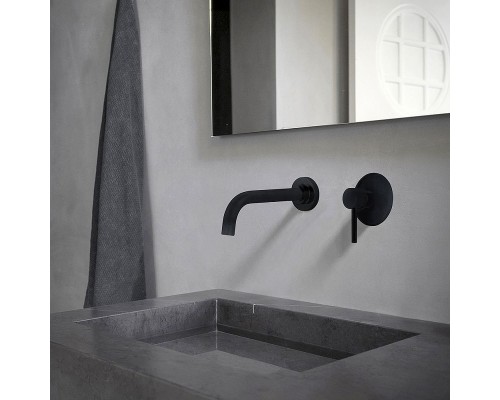 Смеситель для раковины Abber Wasser Kreis AF8112B Черный матовый