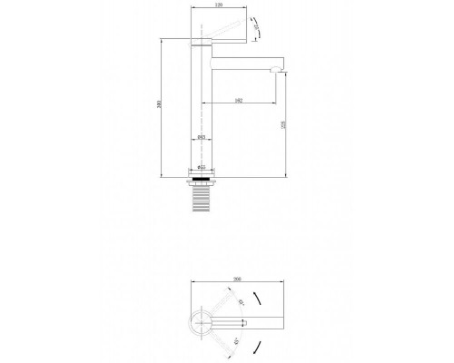 Смеситель для раковины Abber Emotion AF8811B Черный матовый
