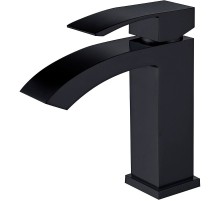 Смеситель для раковины Abber Wasserfall AF8610B Черный матовый