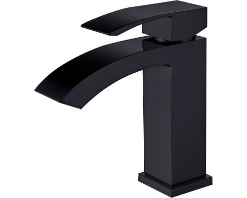 Смеситель для раковины Abber Wasserfall AF8610B Черный матовый