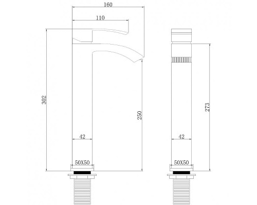 Смеситель для раковины Abber Wasserfall AF8611 Хром