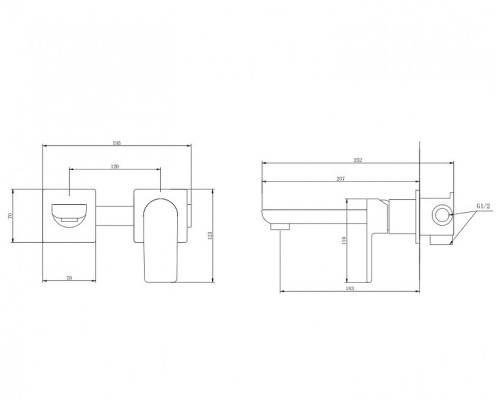 Смеситель для раковины Abber Weiss Insel AF8082W Белый хром