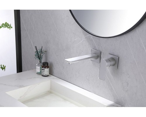 Смеситель для раковины Abber Weiss Insel AF8082W Белый хром