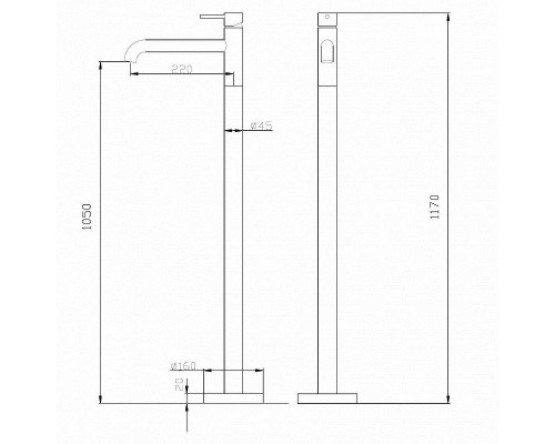 Смеситель для раковины Abber Wasser Kreis AF8140B Черный матовый
