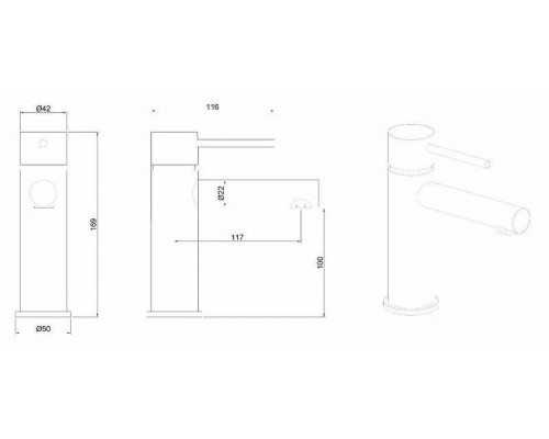 Смеситель для раковины Allen Brau Glority 5.51001-00 Хром