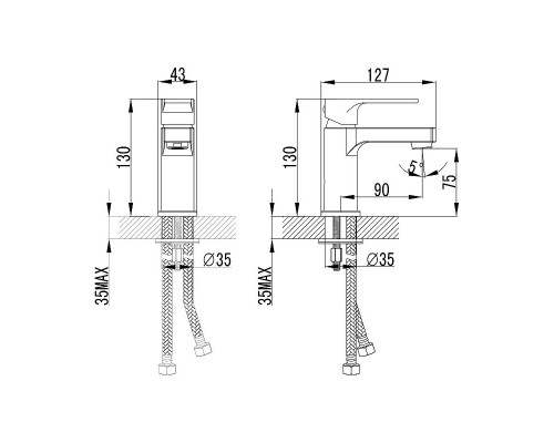 Смеситель для раковины Lemark Plus Grace LM1506C Хром