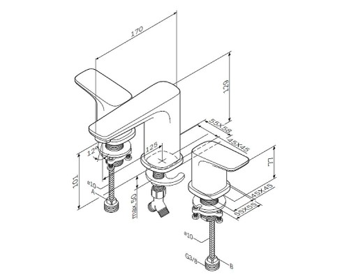 Смеситель для раковины AM.PM Spirit F7008000 Хром