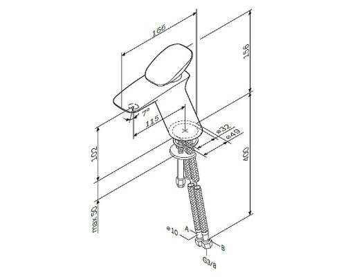 Смеситель для раковины AM.PM Spirit V2.0 F70A02100 Хром