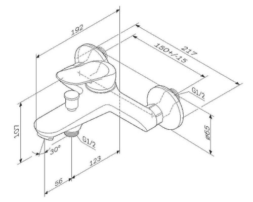 Смеситель для ванны AM.PM Sunny F85C10000 Хром