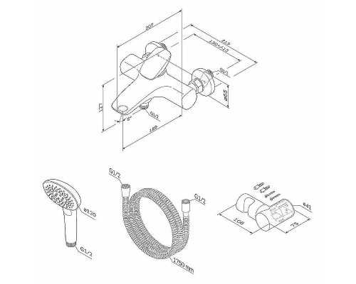 Смеситель для ванны AM.PM Spirit V2.0 F70A15000 Хром