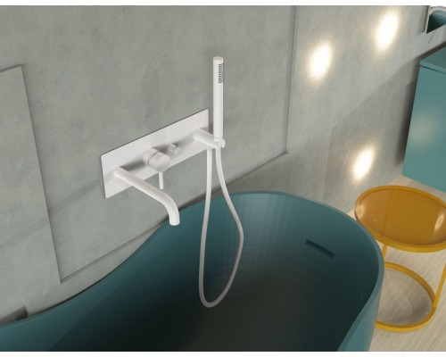 Смеситель для ванны Paffoni Light LIG001BO Белый матовый