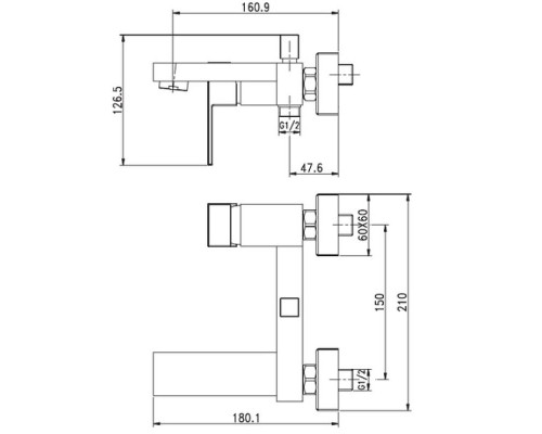 Смеситель для ванны Aquanet Blanco AF420-20W 261818 Белый матовый