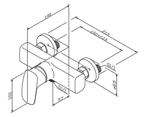 Смеситель для ванны AM.PM Spirit V2.1 F71A10000 Хром