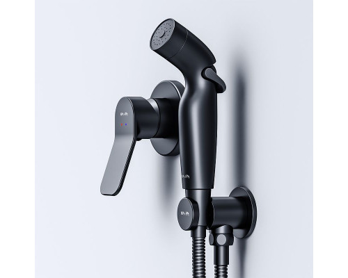 Гигиенический душ со смесителем AM.PM X-Joy F40H85A22 Черный