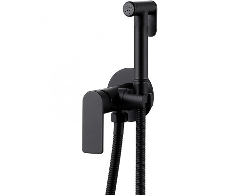 Гигиенический душ со смесителем Abber Weiss Insel AF8025B Черный матовый