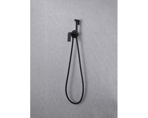 Гигиенический душ со смесителем Abber Weiss Insel AF8025B Черный матовый