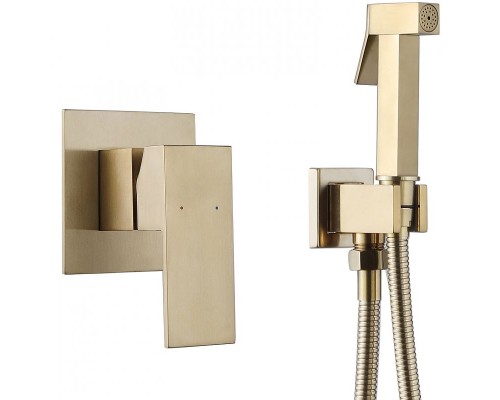 Гигиенический душ со смесителем Abber Daheim AF8225G Золото матовое