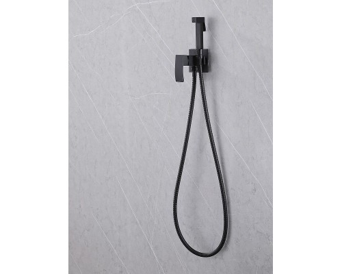 Гигиенический душ со смесителем Abber Wasserfall AF8625B Черный матовый