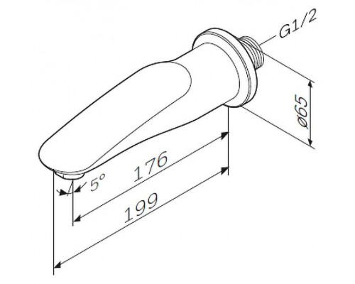Излив для смесителя AM.PM Sensation F3070000 Хром