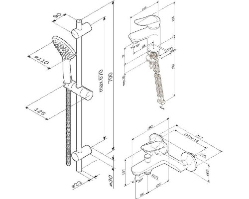 Комплект смесителей AM.PM Sunny F40985C00 Хром