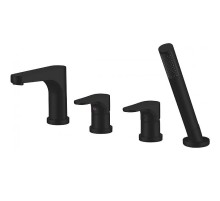 Смеситель на борт ванны Abber Eleganz AF8313B Черный матовый