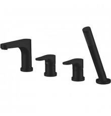 Смеситель на борт ванны Abber Eleganz AF8313B Черный матовый