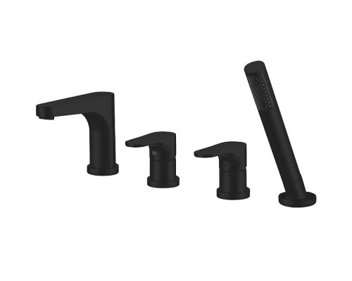 Смеситель на борт ванны Abber Eleganz AF8313B Черный матовый