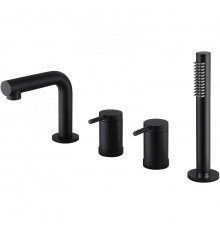 Смеситель на борт ванны Abber Emotion AF8813B Черный матовый