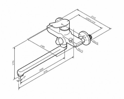 Смеситель для ванны AM.PM X-Joy F85A90000 универсальный Хром