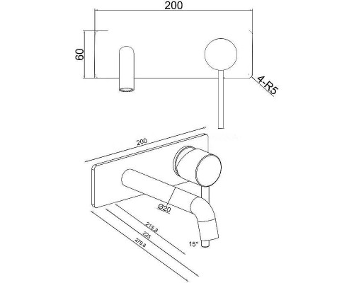 Смеситель для раковины Allen Brau Glority 5.51004-31 Черный матовый