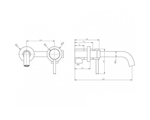 Смеситель для раковины Milacio Ultra MCU.552.MB Черный матовый