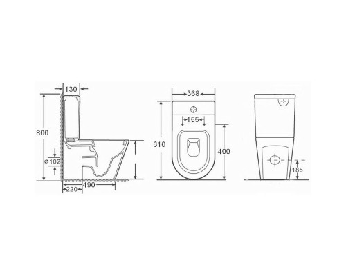Унитаз компакт Orans WM9908 9908wm с бачком и сиденьем Микролифт