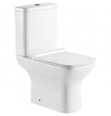 Унитаз компакт Aquanet Cube 2-C Rimless 240208 без бачка с сиденьем Микролифт