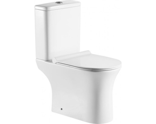 Унитаз компакт Aquanet Roll 2-C Rimless 240206 без бачка с сиденьем Микролифт