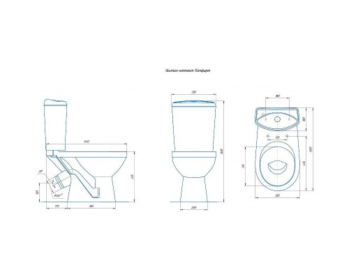 Унитаз компакт Rosa Комфорт 4620008191010 Коричневый декор с бачком и сиденьем
