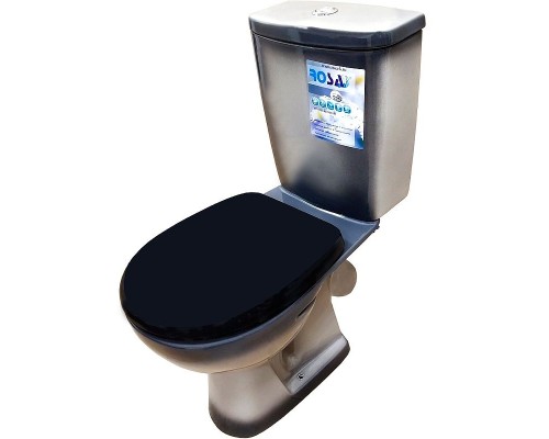 Унитаз компакт Rosa Уют 4630055558766 Черный декор с бачком и сиденьем